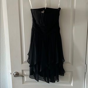 Davids Bridal strapless chiffon dress
